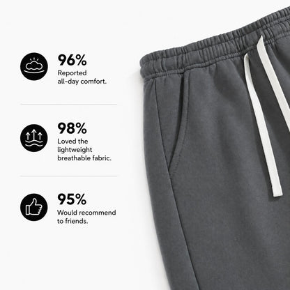 Athletic Elastic Drawstring Sweat Shorts