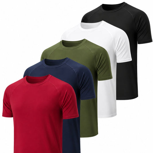 Mens Breathable Short Sleeve Sport Shirts