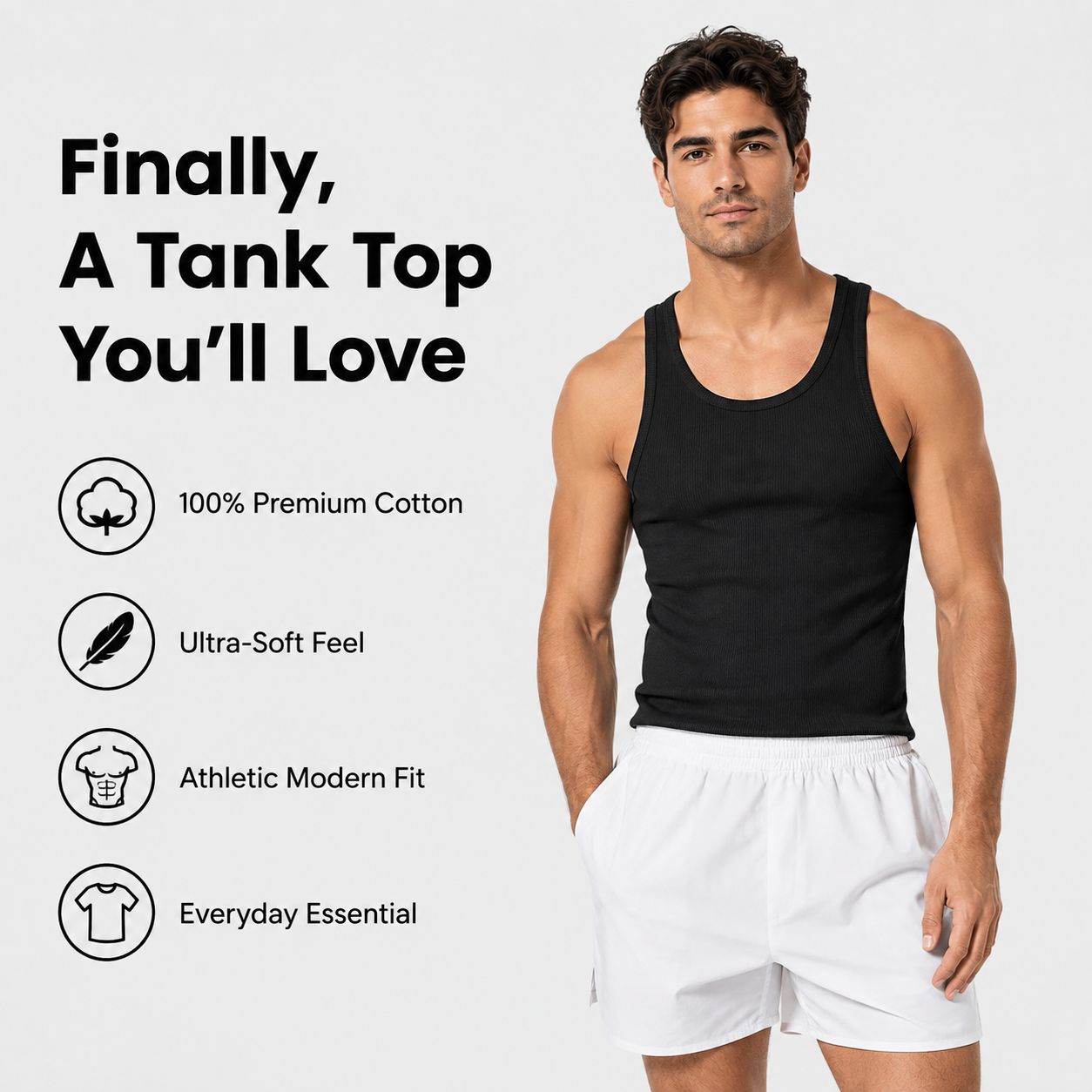 Cotton Ribbed Tank Top