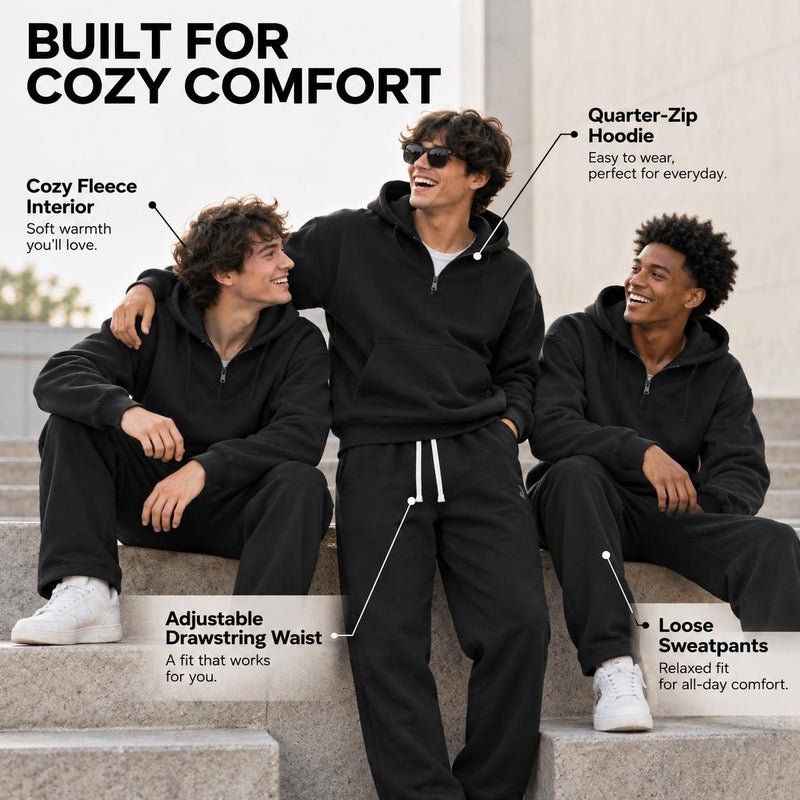 Casual Sporty Sweatsuit Set