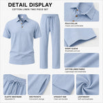 Mens Linen Beach Two Piece Set
