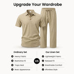 Mens Linen Beach Two Piece Set