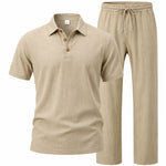 Mens Linen Beach Two Piece Set