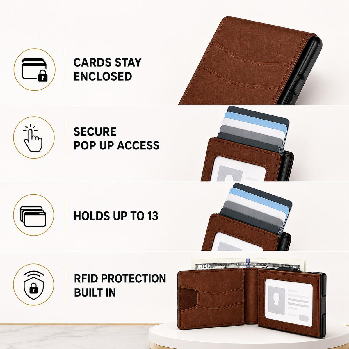 Slim Pop-Up Wallet