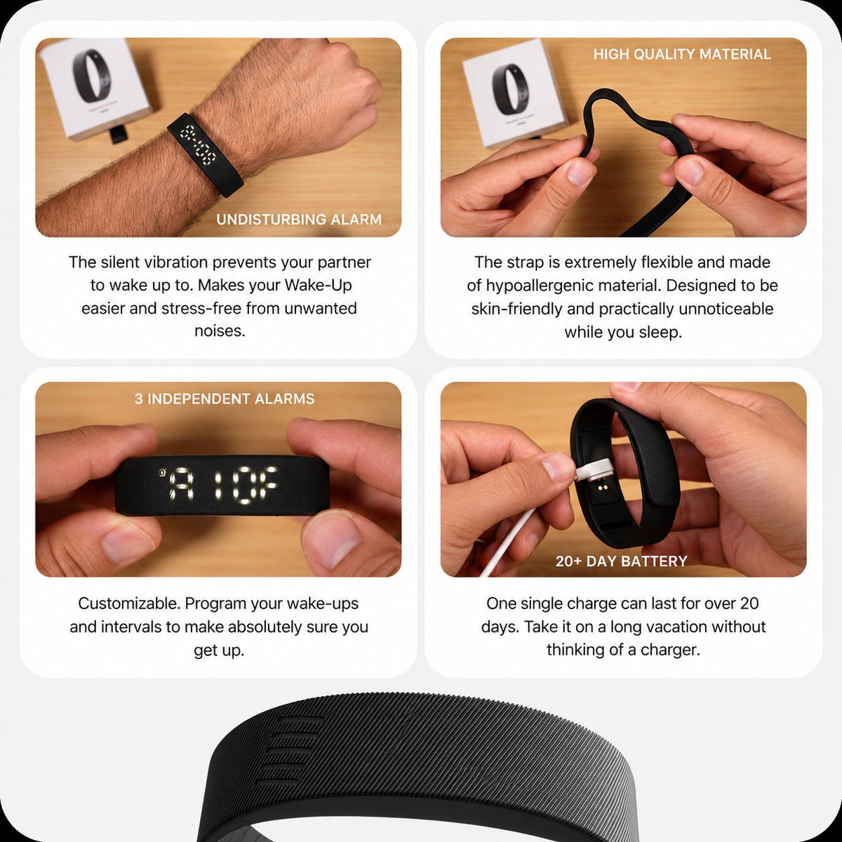 Silent Vibrating Wrist Alarm